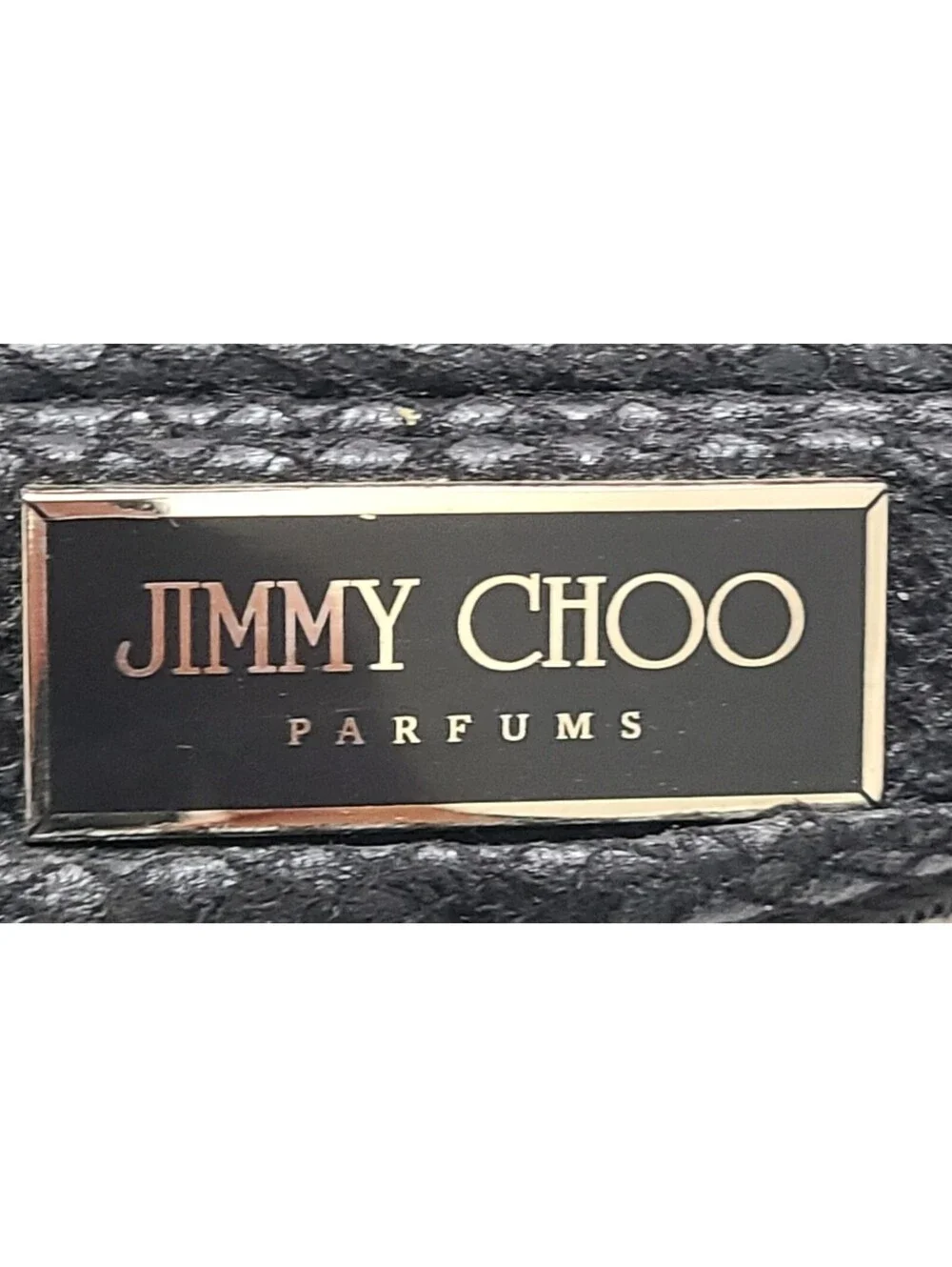 Jimmy Choo Parfums Cosmetic Makeup Case Bag Womens Sz Medium Black Travel Pouch